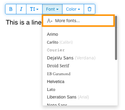 sejda pdf editor change fond